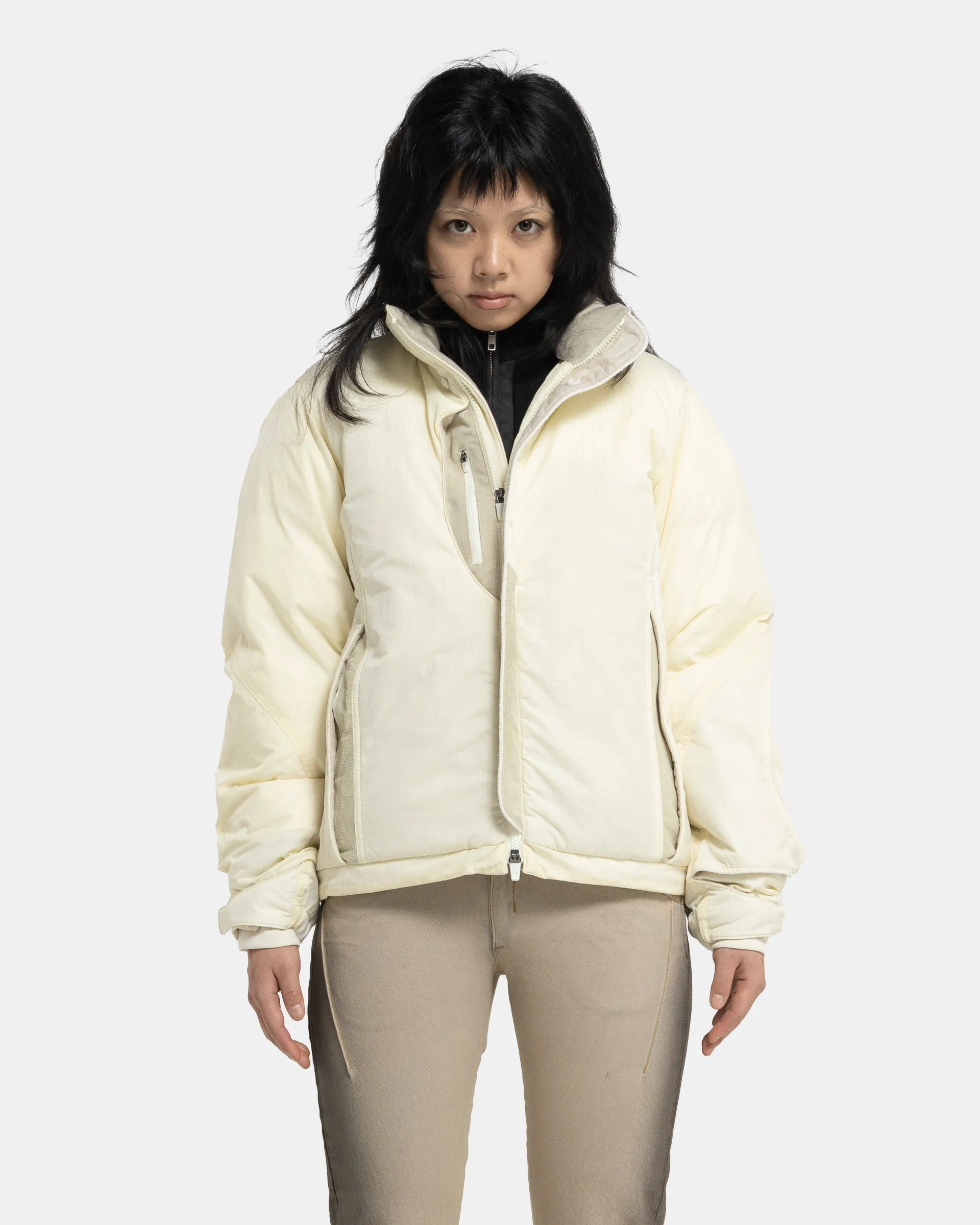 01 Down Jacket in Lemon and Ivory