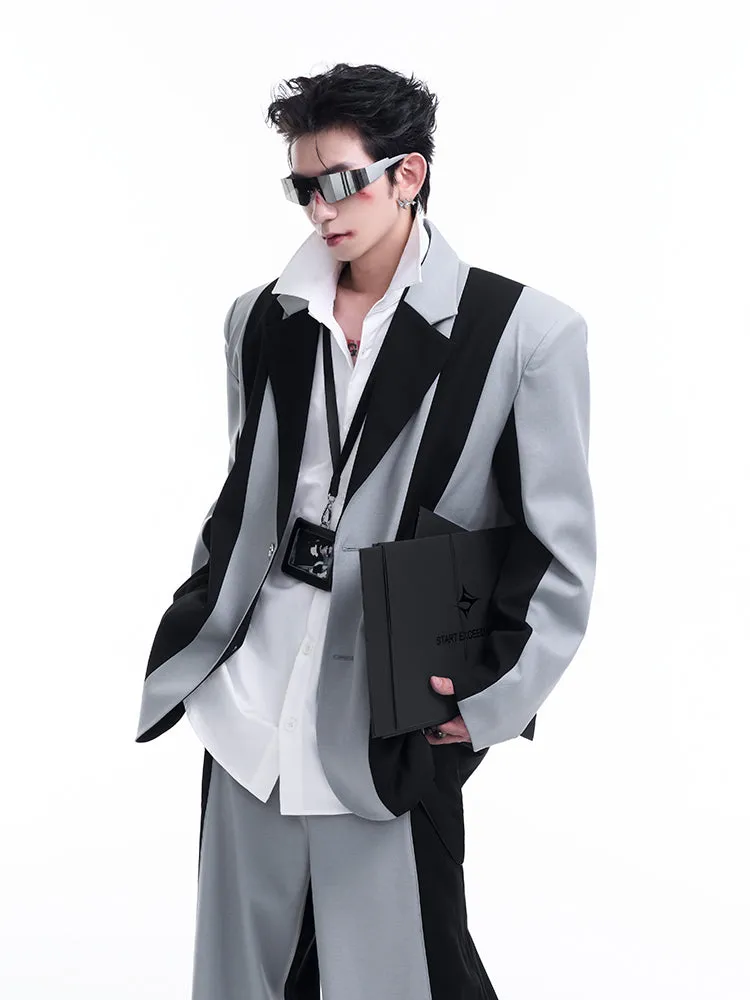 【24s Oct.】Men’s Contrast Shoulder Blazer