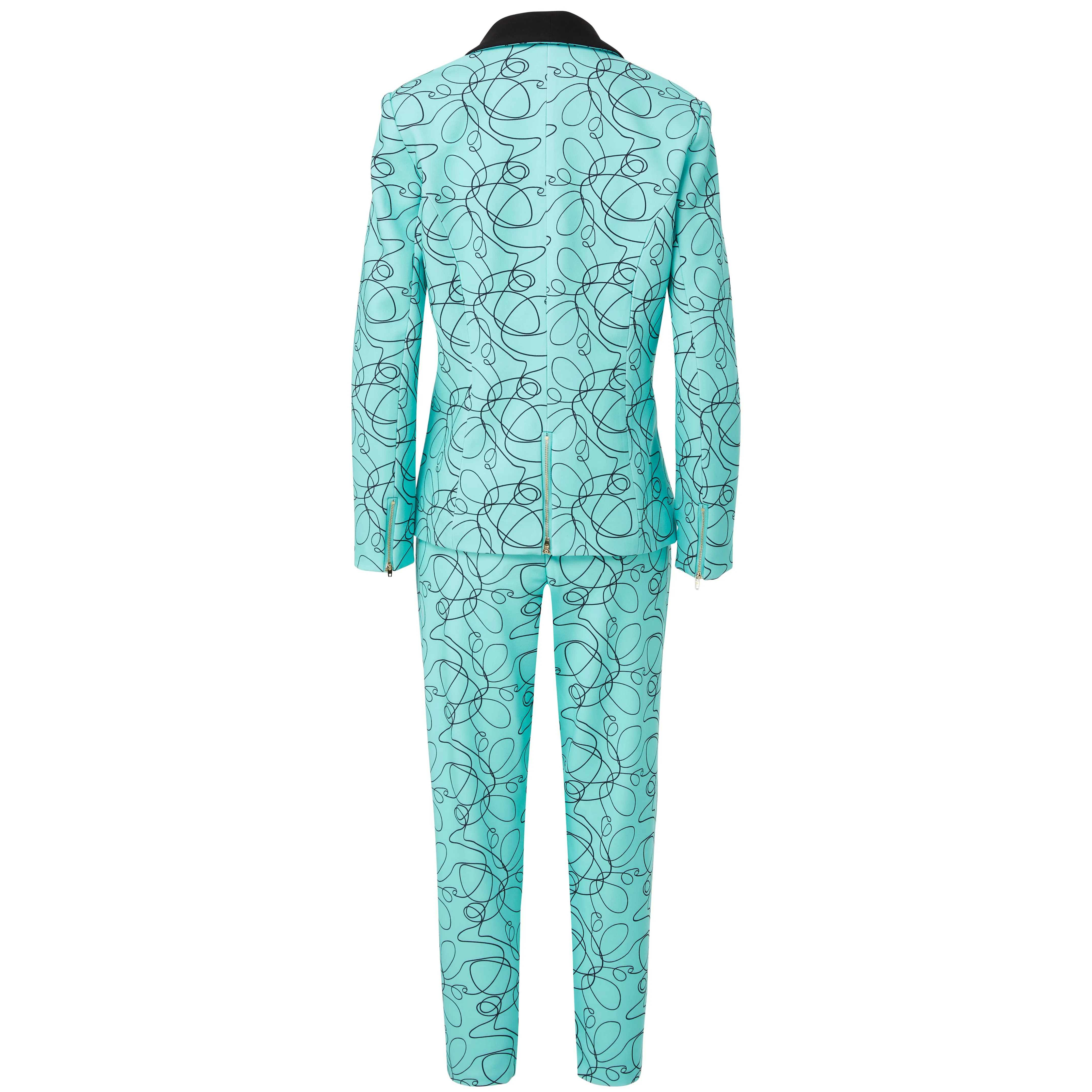 A Rebellious Leggings Suit Set - Mint Green Pattern