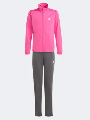 Adidas Essentials Big Logo Kids-Girls Sportswear Suit Fuchsia / White