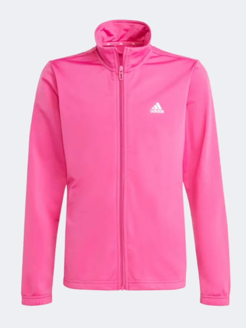 Adidas Essentials Big Logo Kids-Girls Sportswear Suit Fuchsia / White