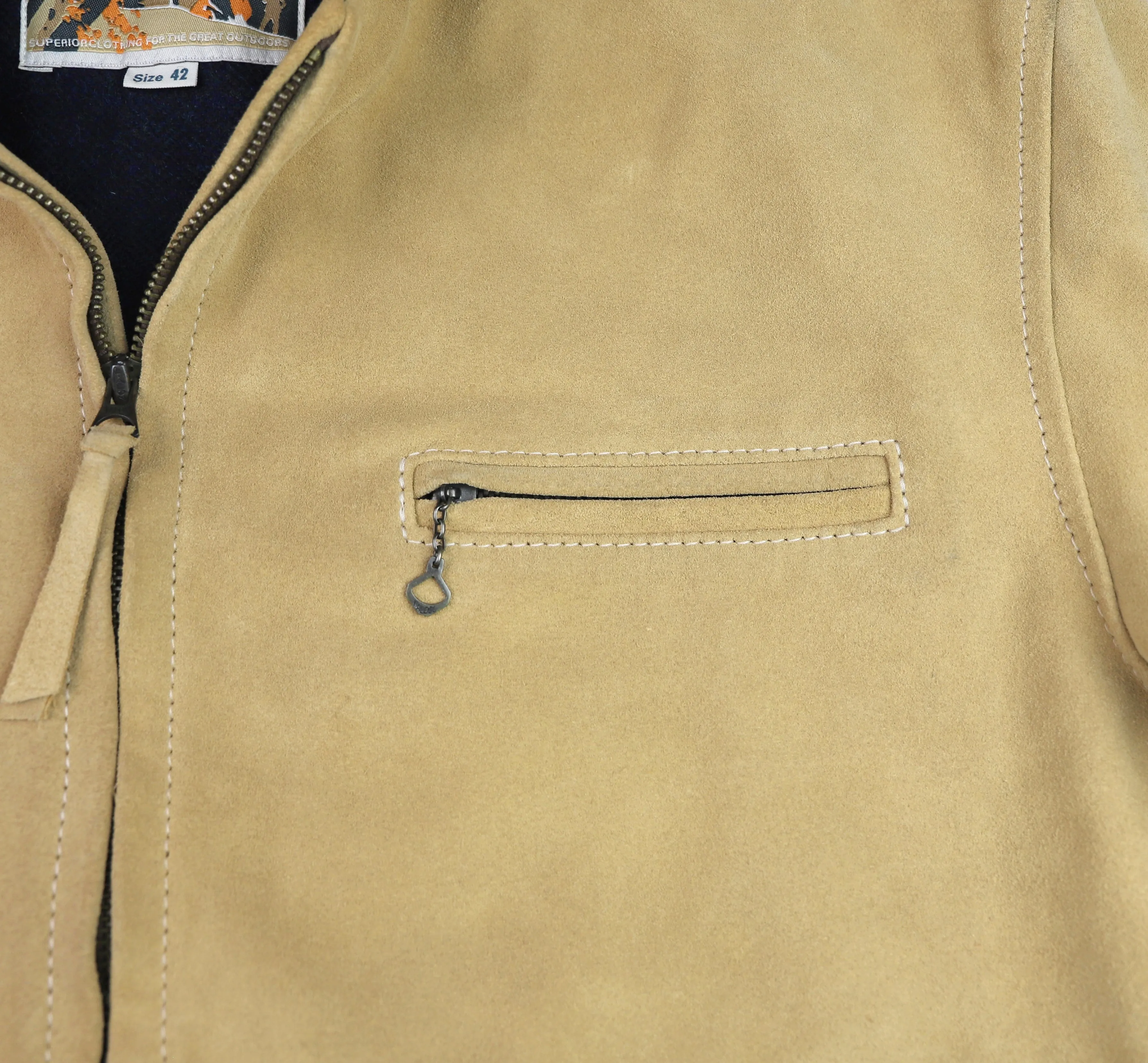 Aero College Jacket, size 42, Golden Suede, Gently Worn