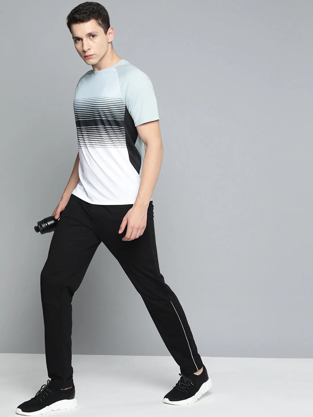 Alcis Men Striped Dry Tech Slim Fit T-shirt