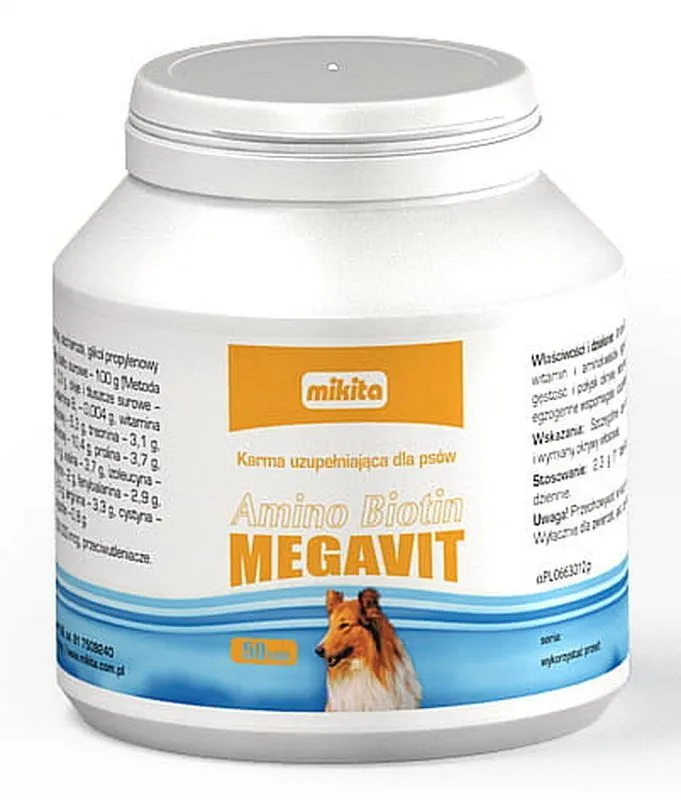 Amino-Biotin Megavit Supplement for dog hair 50 tablets