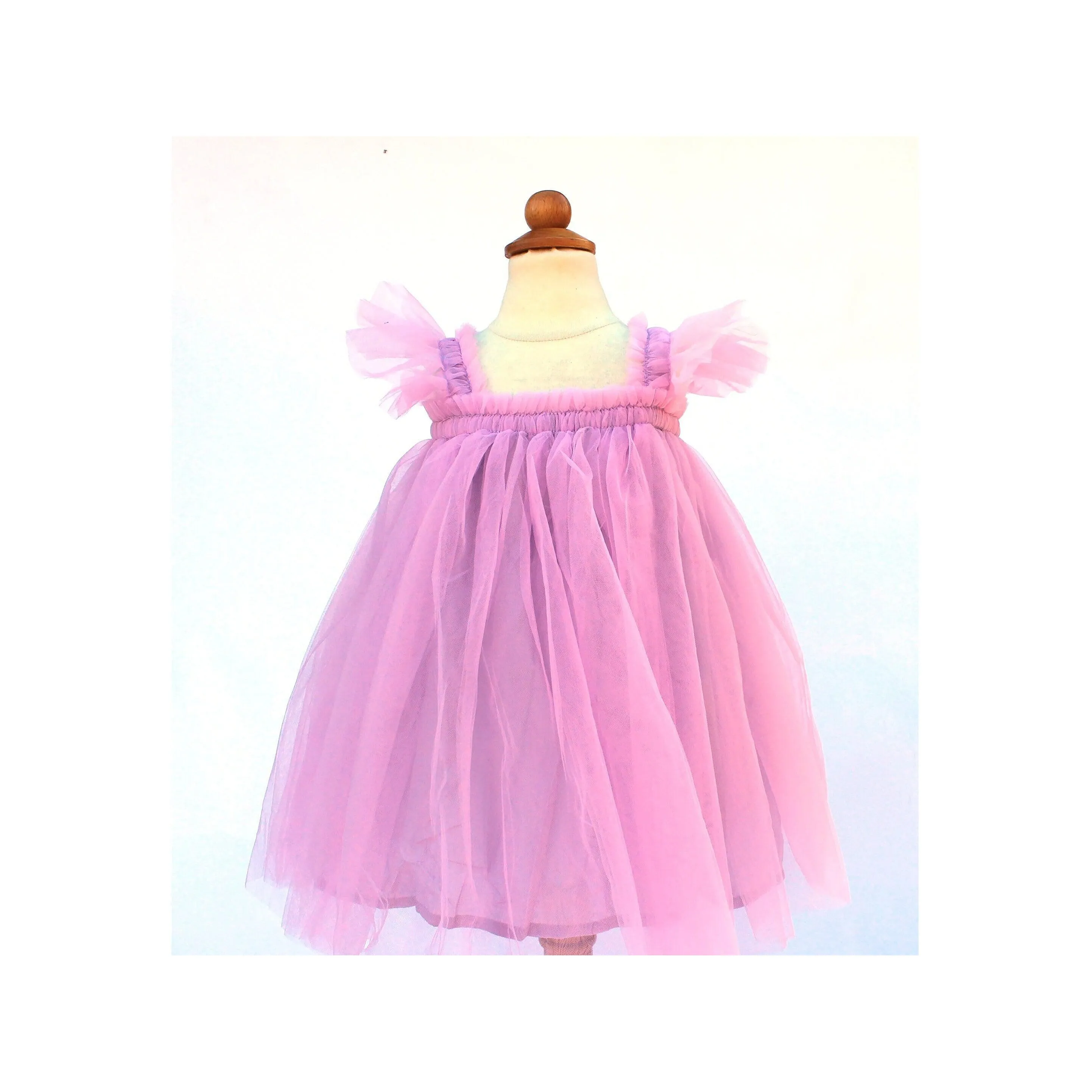 Baby Tulle Dress, Lavender Tulle Dress, Daisy Tutu Dress, Princess Outfit, Tulle Flower Girl Dress, First Birthday Dress