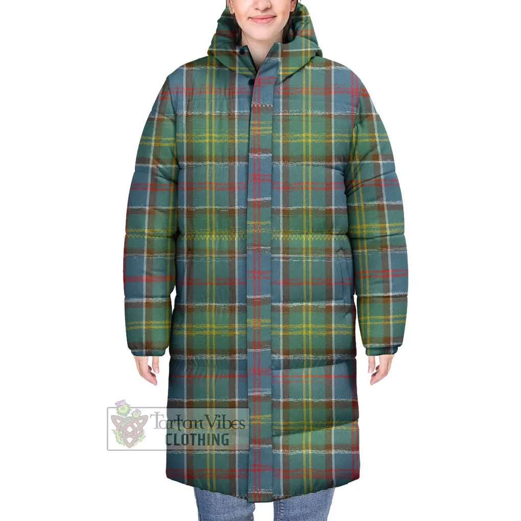 Barr Tartan Long Down Jacket