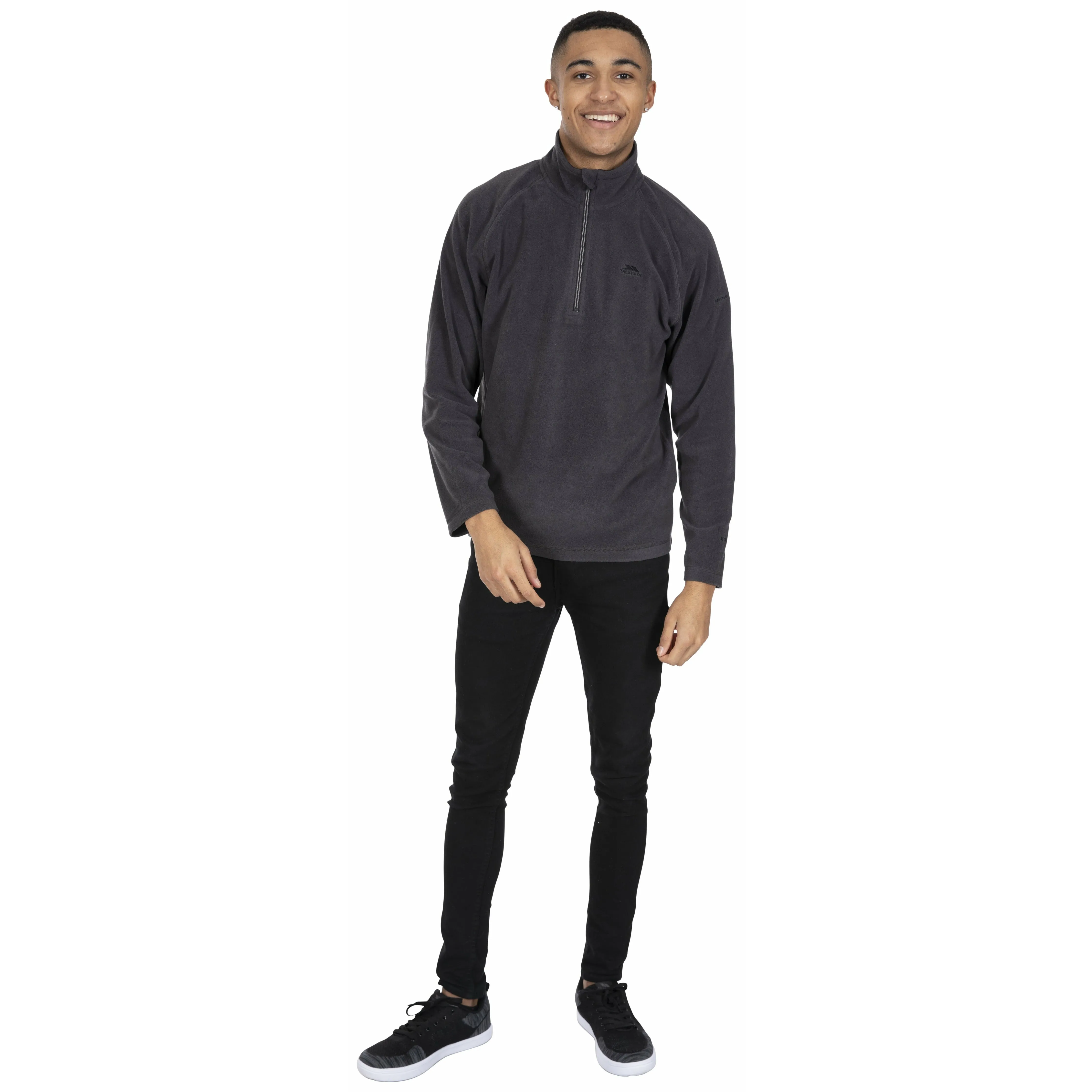 Blackford - Mens Half Zip Microfleece - Dark Grey