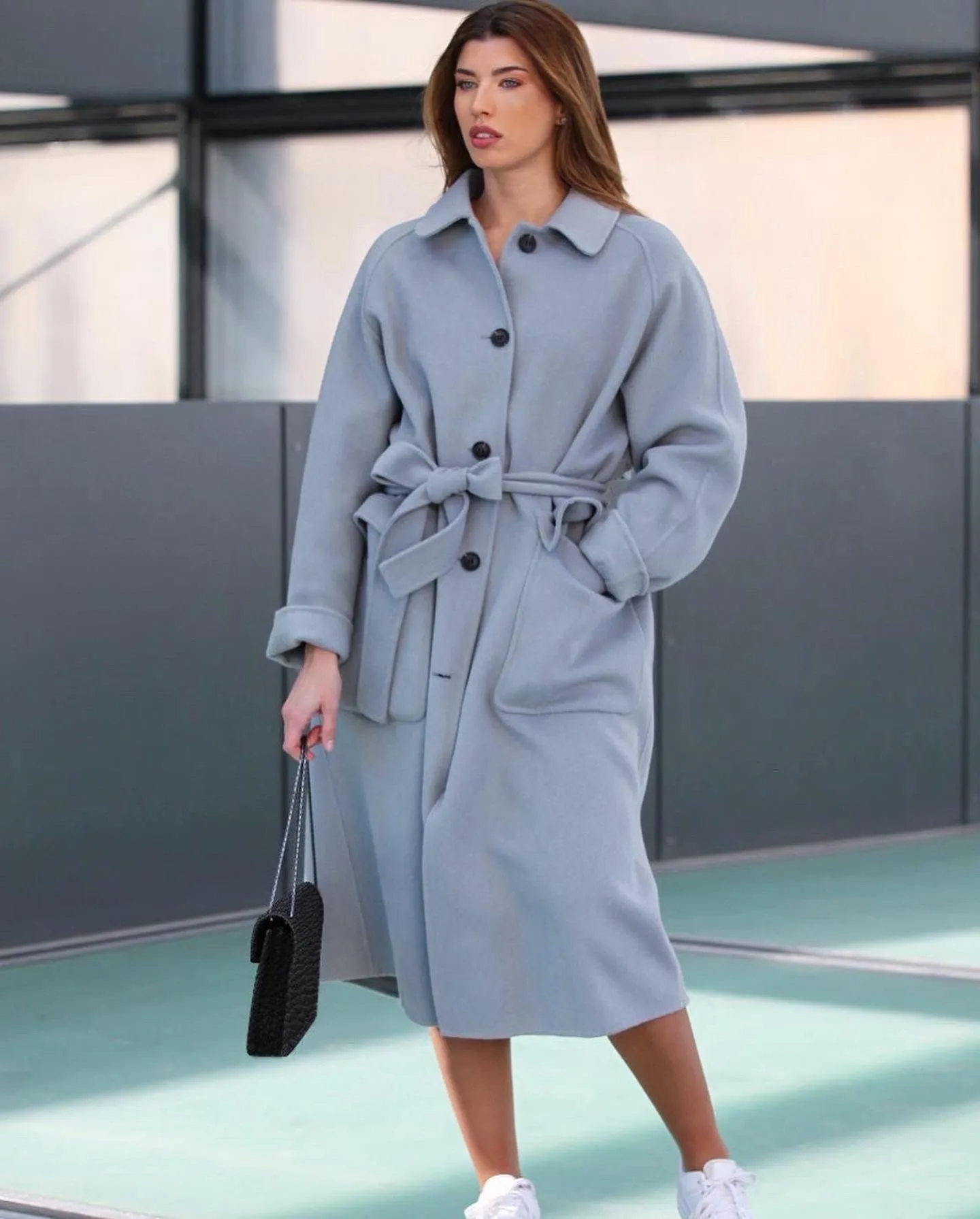 BLUE PASTEL SPRING COAT