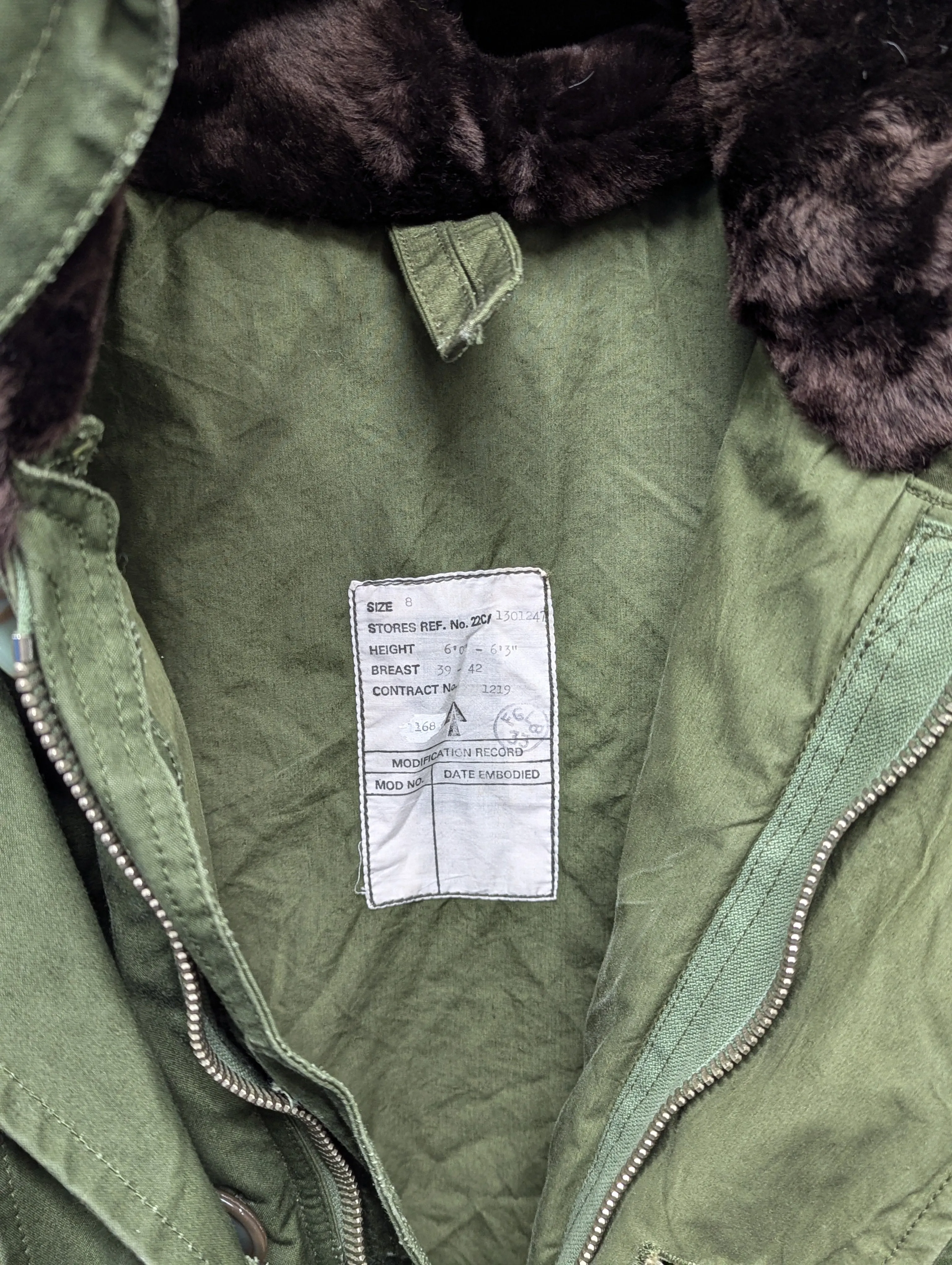 British Army 1951 Pattern Green Ventile Parka Jacket Coat