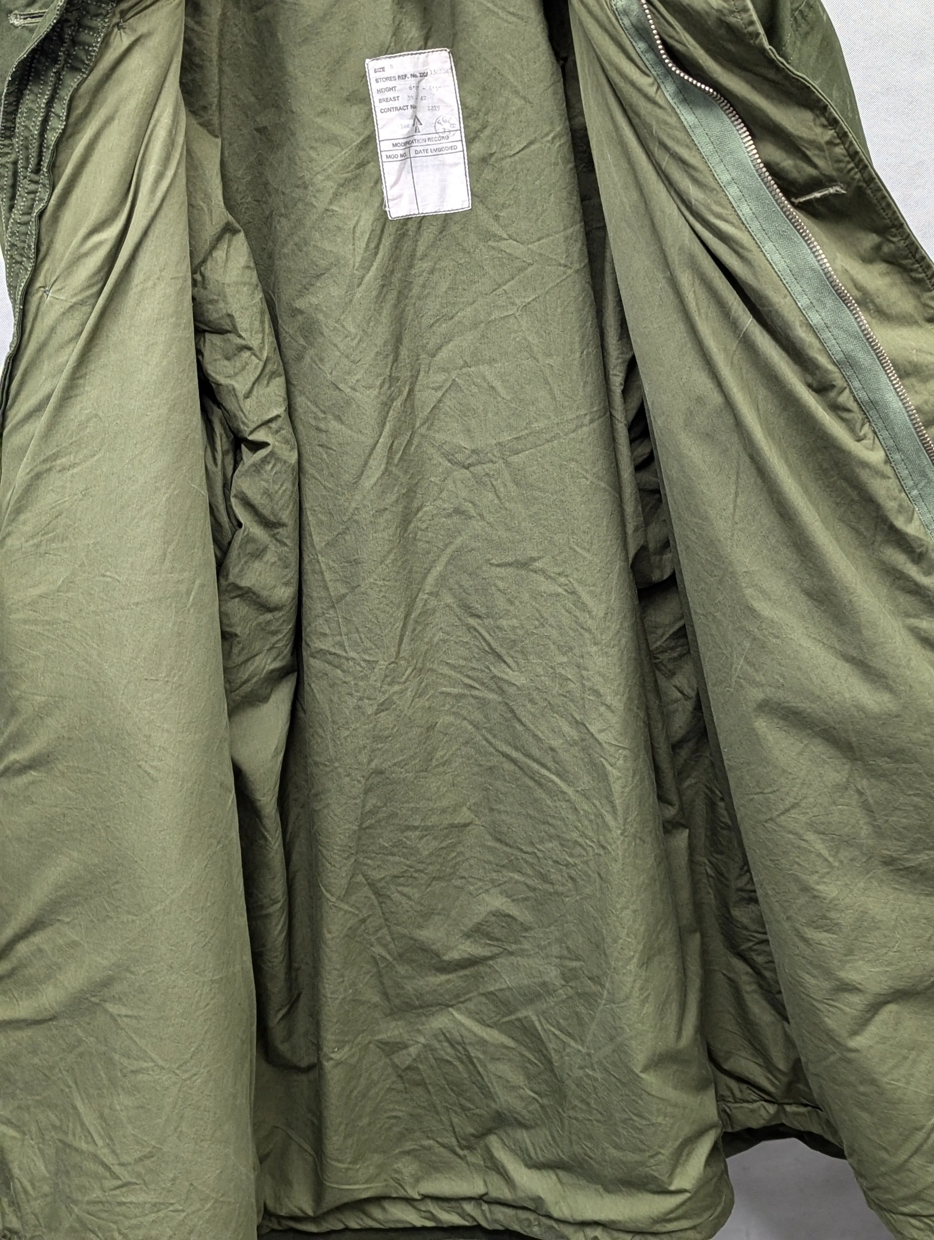 British Army 1951 Pattern Green Ventile Parka Jacket Coat