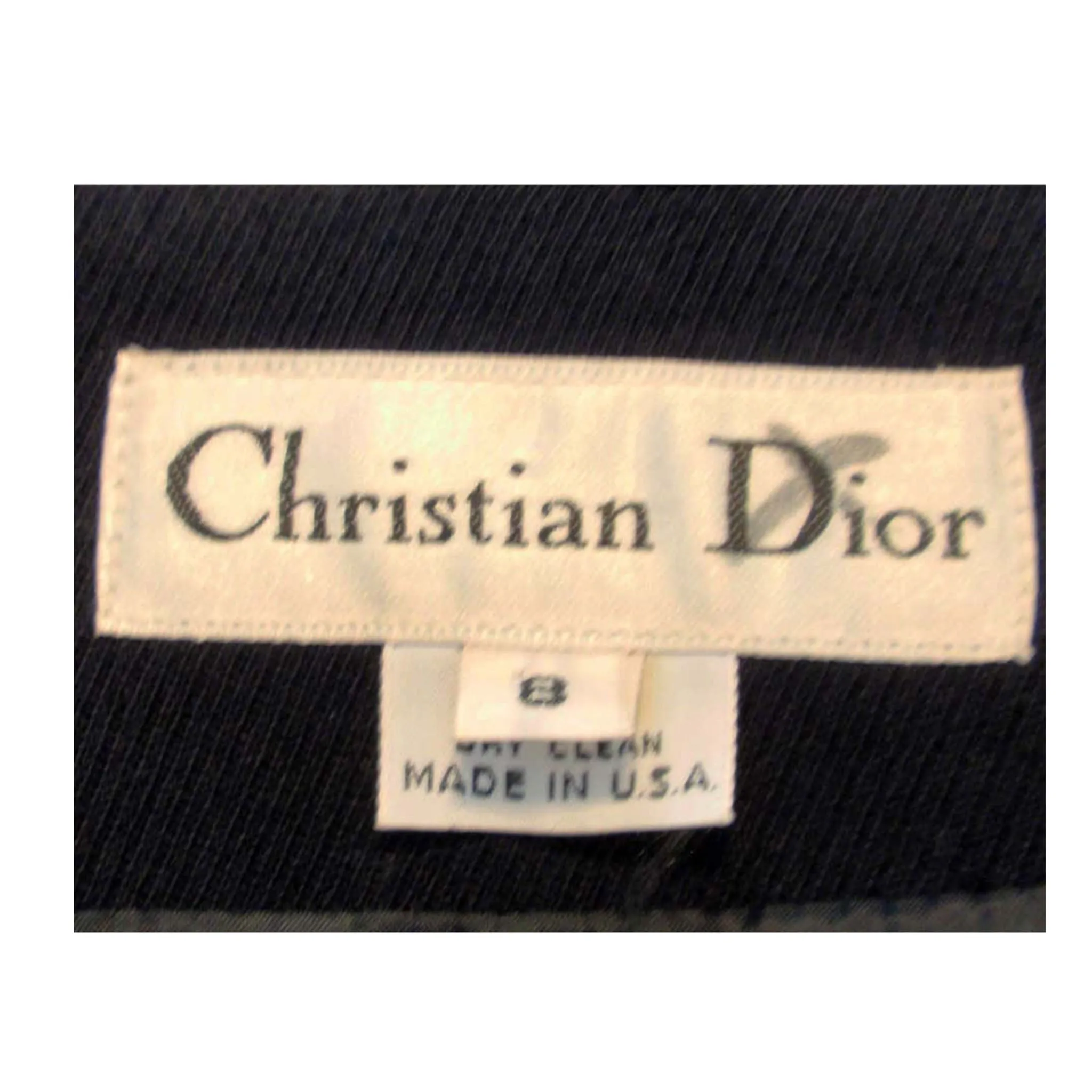 CHRISTIAN DIOR 1980s 2 pc Dark Blue Pant Suit