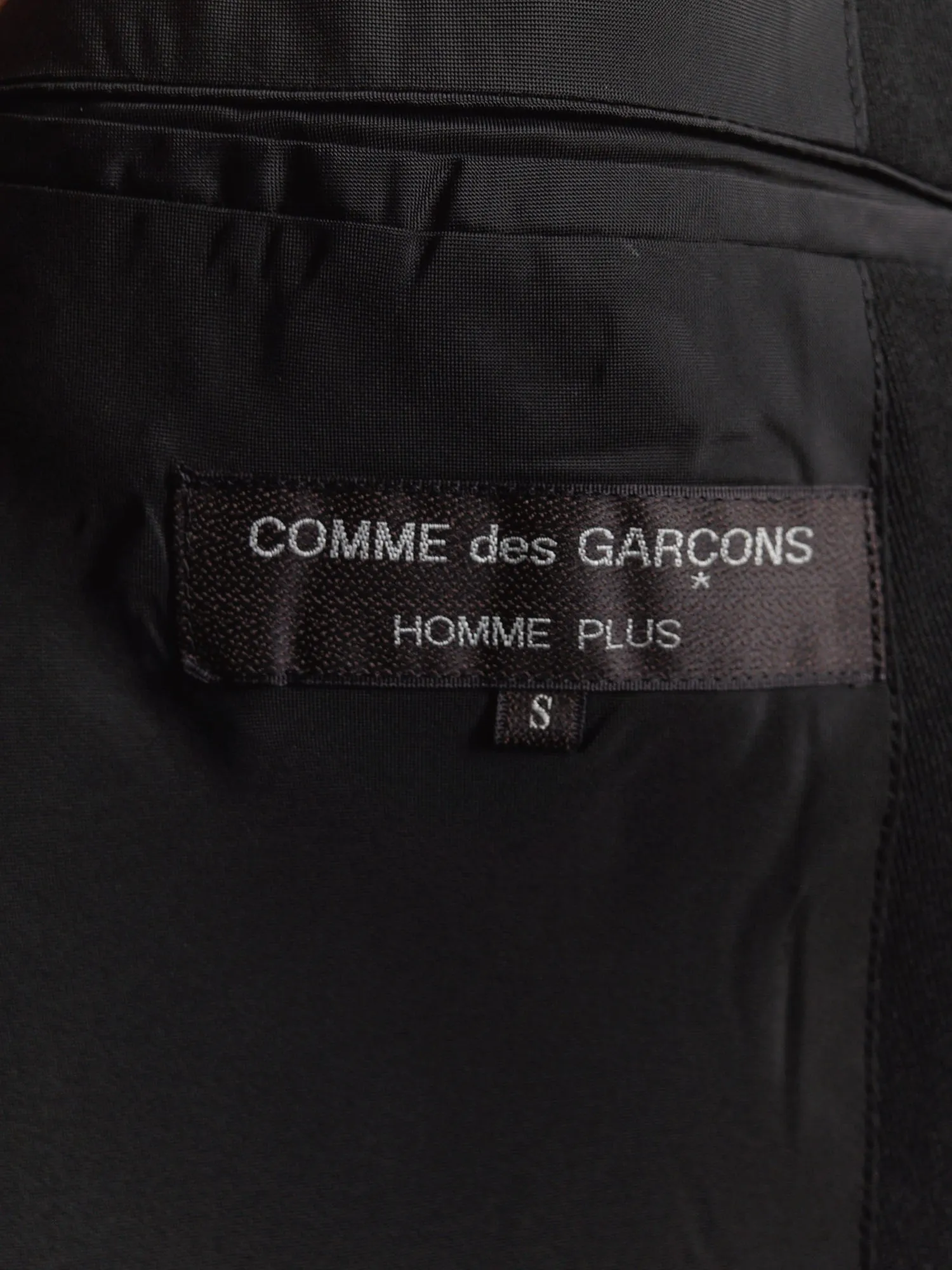 Comme des Garcons Homme Plus 1997 black wool 3 button elastic waist suit - sz S