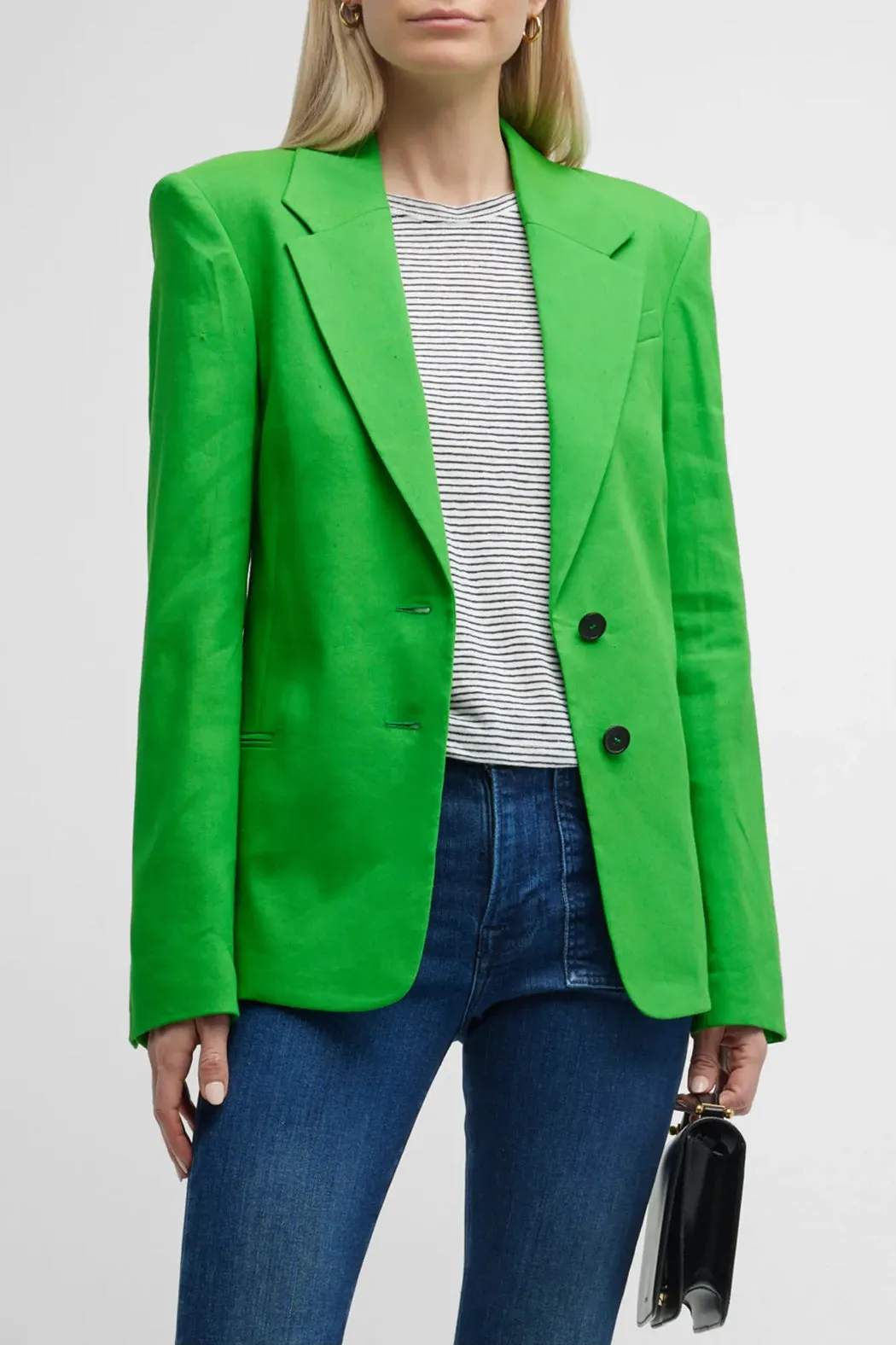 Frame - The Femme Blazer in Bright Peridot