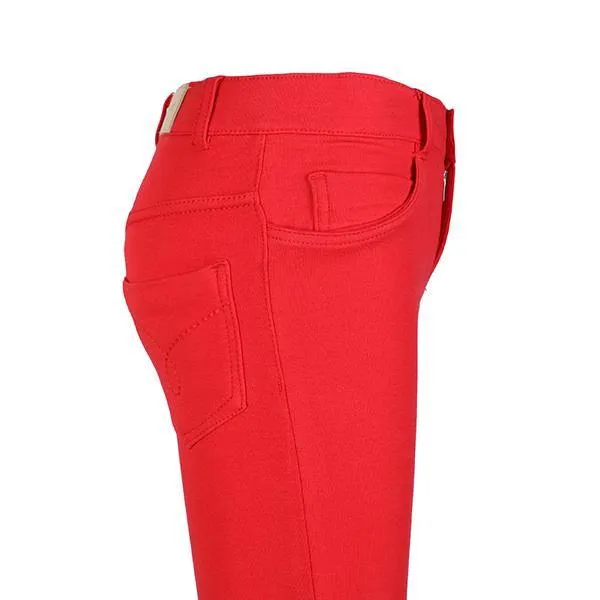 GIRLS BASIC FLEECE TROUSERS - RED