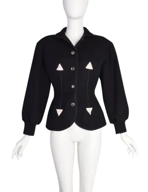 Jean Paul Gaultier Vintage AW 1988 Junior Gaultier Black Western Inspired Jacket