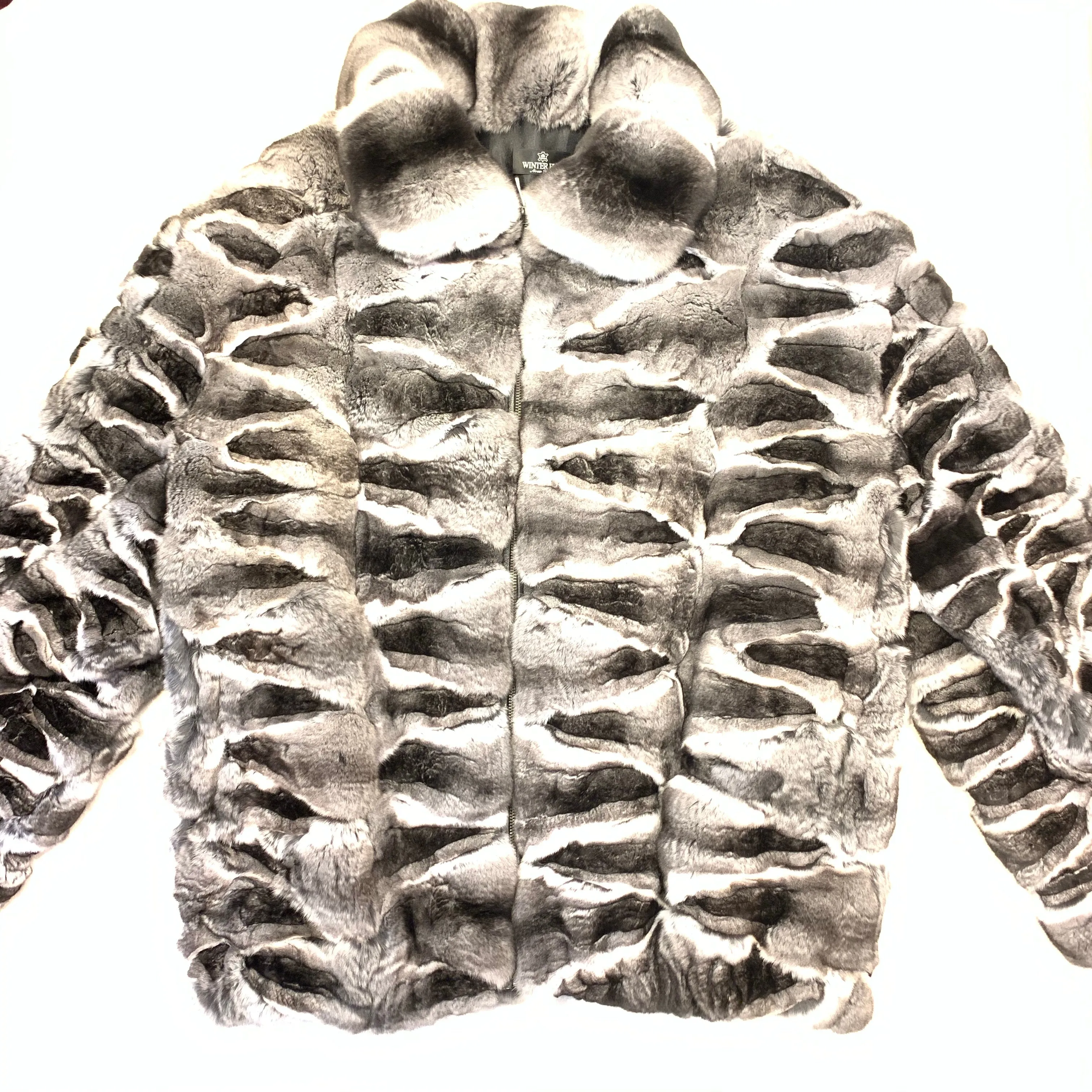 Kashani Men's Chinchilla Bomber Fur Coat