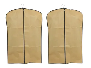 Kuber Industries 2 Piece Non Woven Blazer Cover, Cream