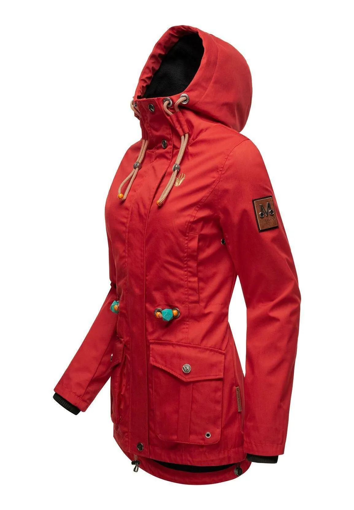 Marikoo parka with hood, red