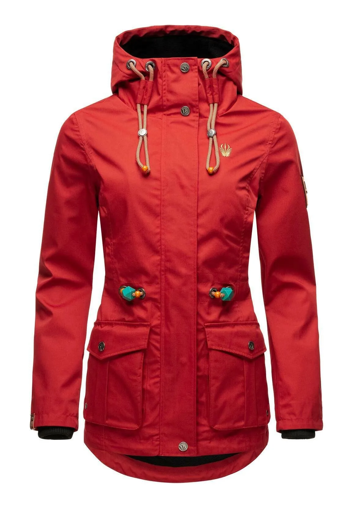 Marikoo parka with hood, red