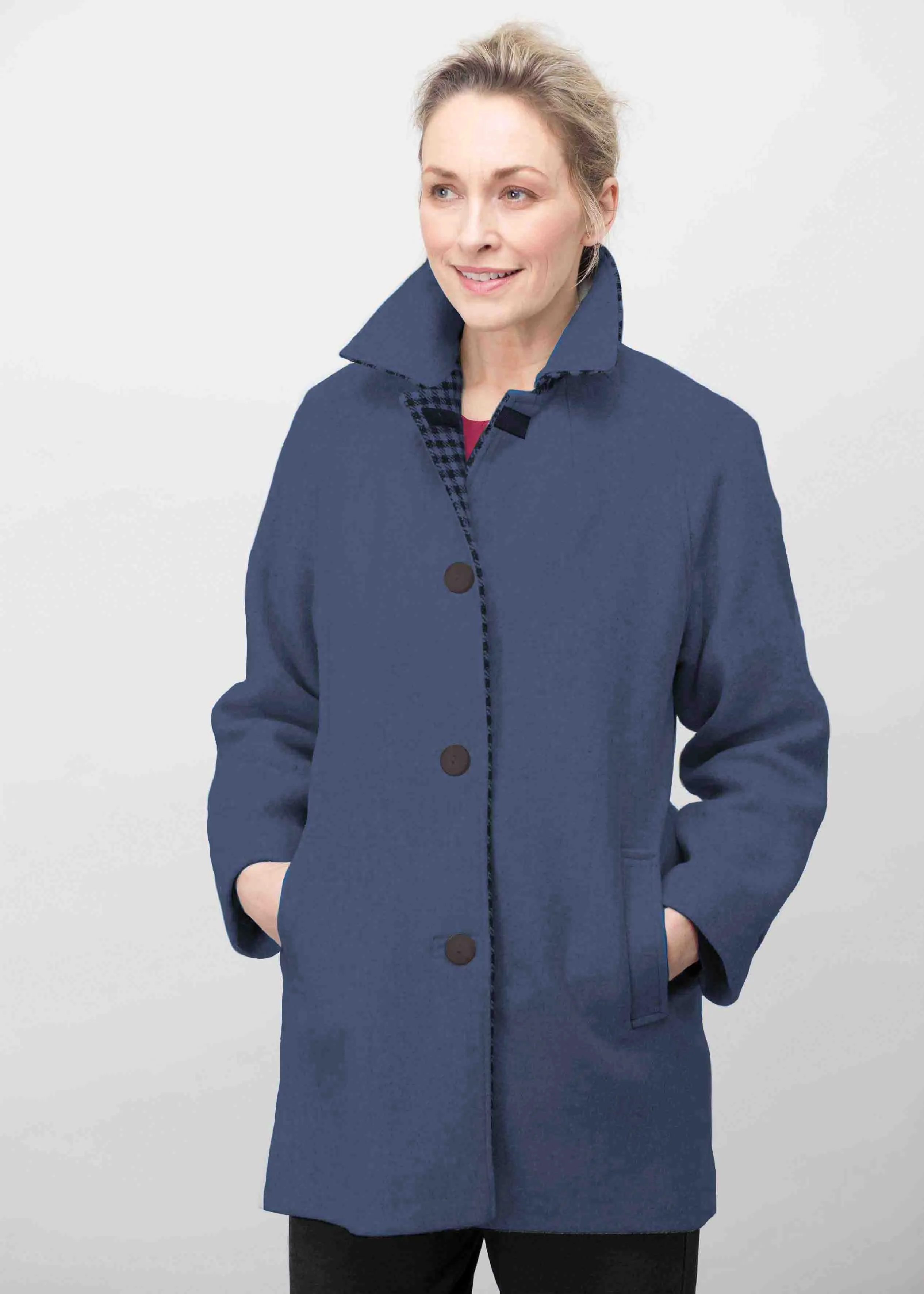 Marilyn Wool Blend VELCRO® Brand Fastening Coat