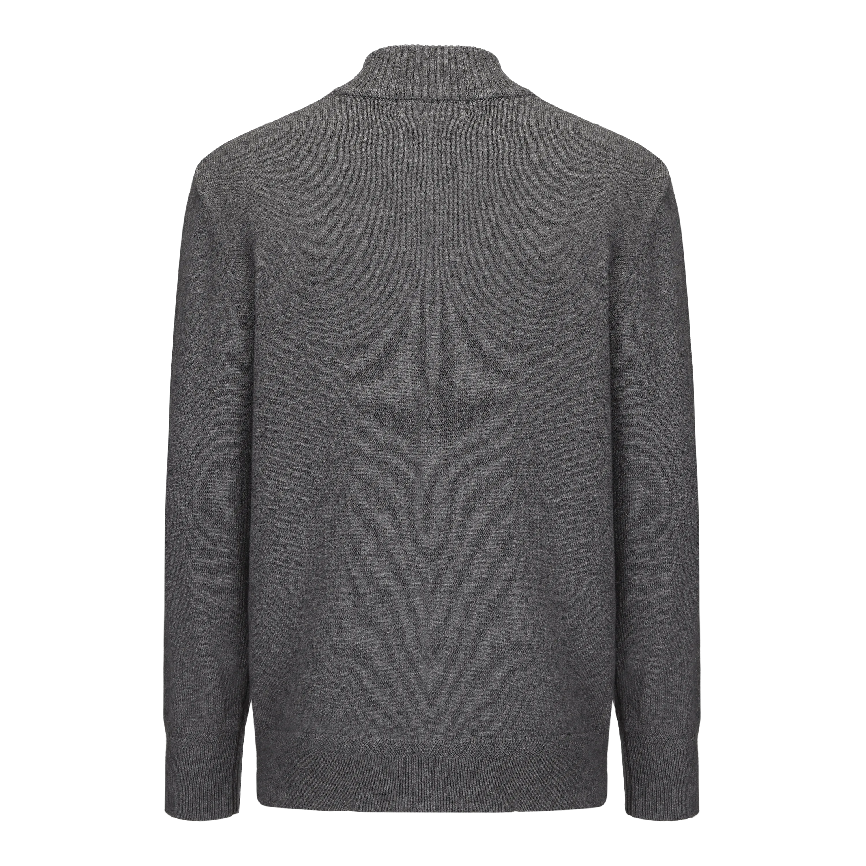 Men's Henley Mock Neck Knitted Sweater