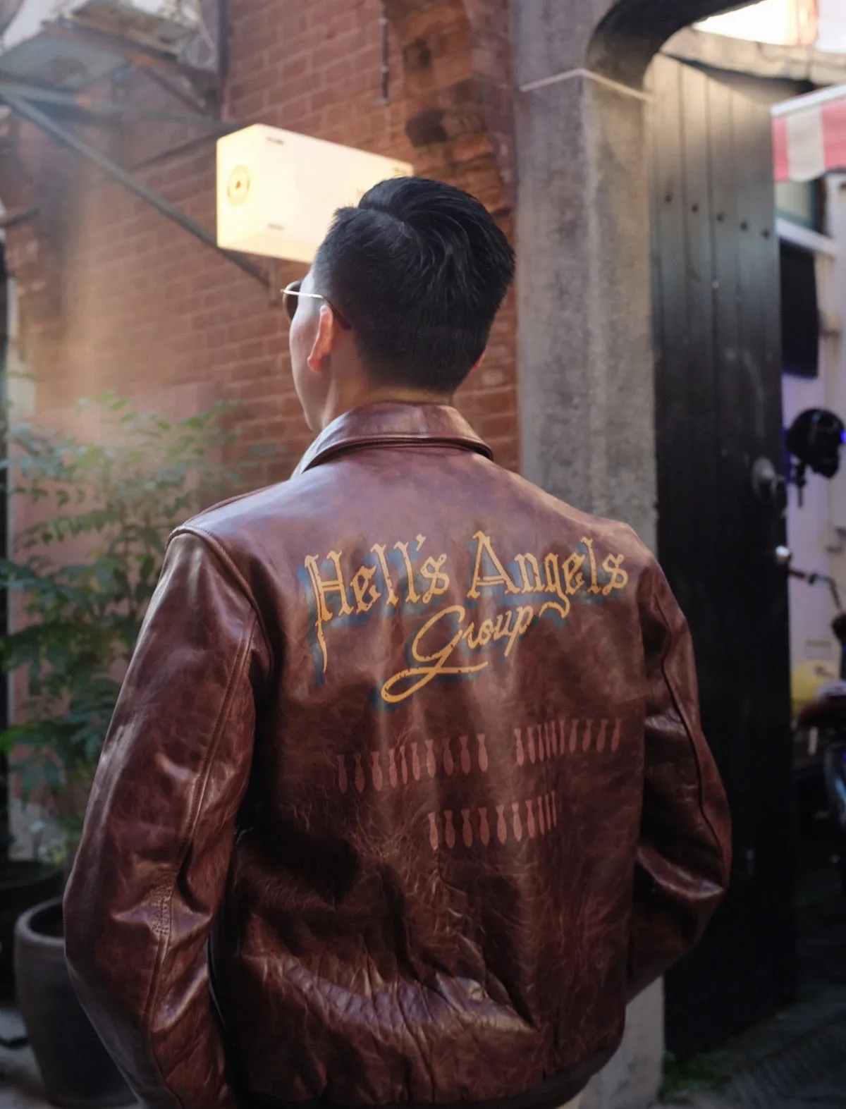 Men's Printed Type A2 Flying Leather Jacket