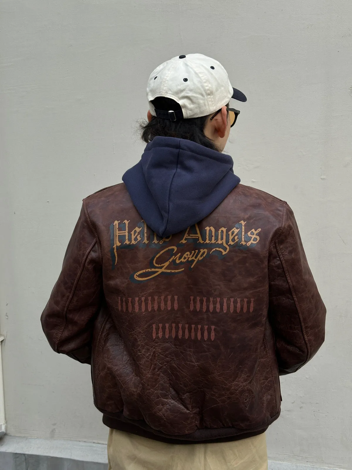 Men's Printed Type A2 Flying Leather Jacket