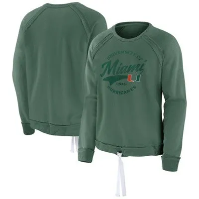 NCAA Licensed Miami Hurricanes Women's Crew Neck Sweatshirt, S