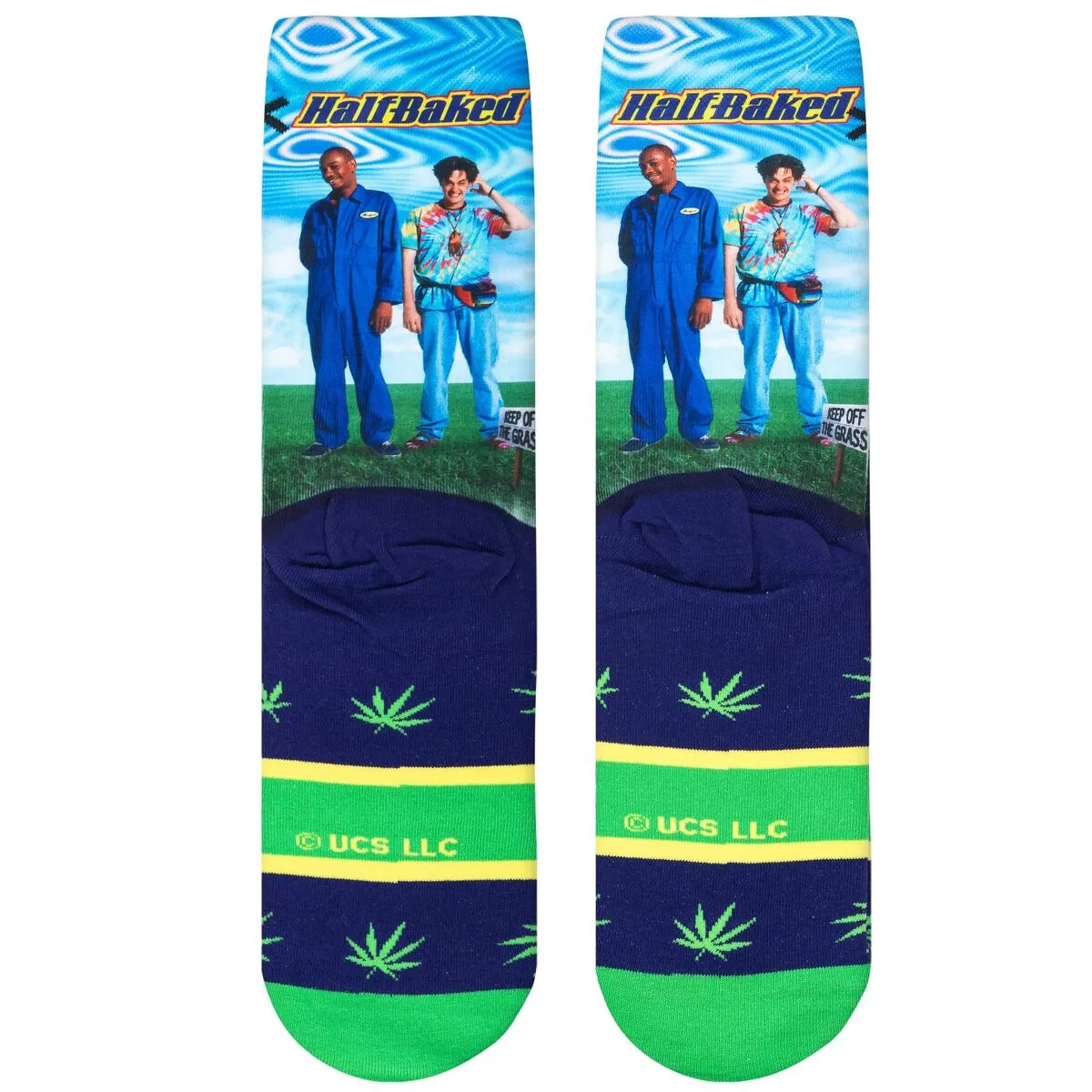 Odd Sox Men's Crew Socks - Thurgood & Brian (Half Baked)