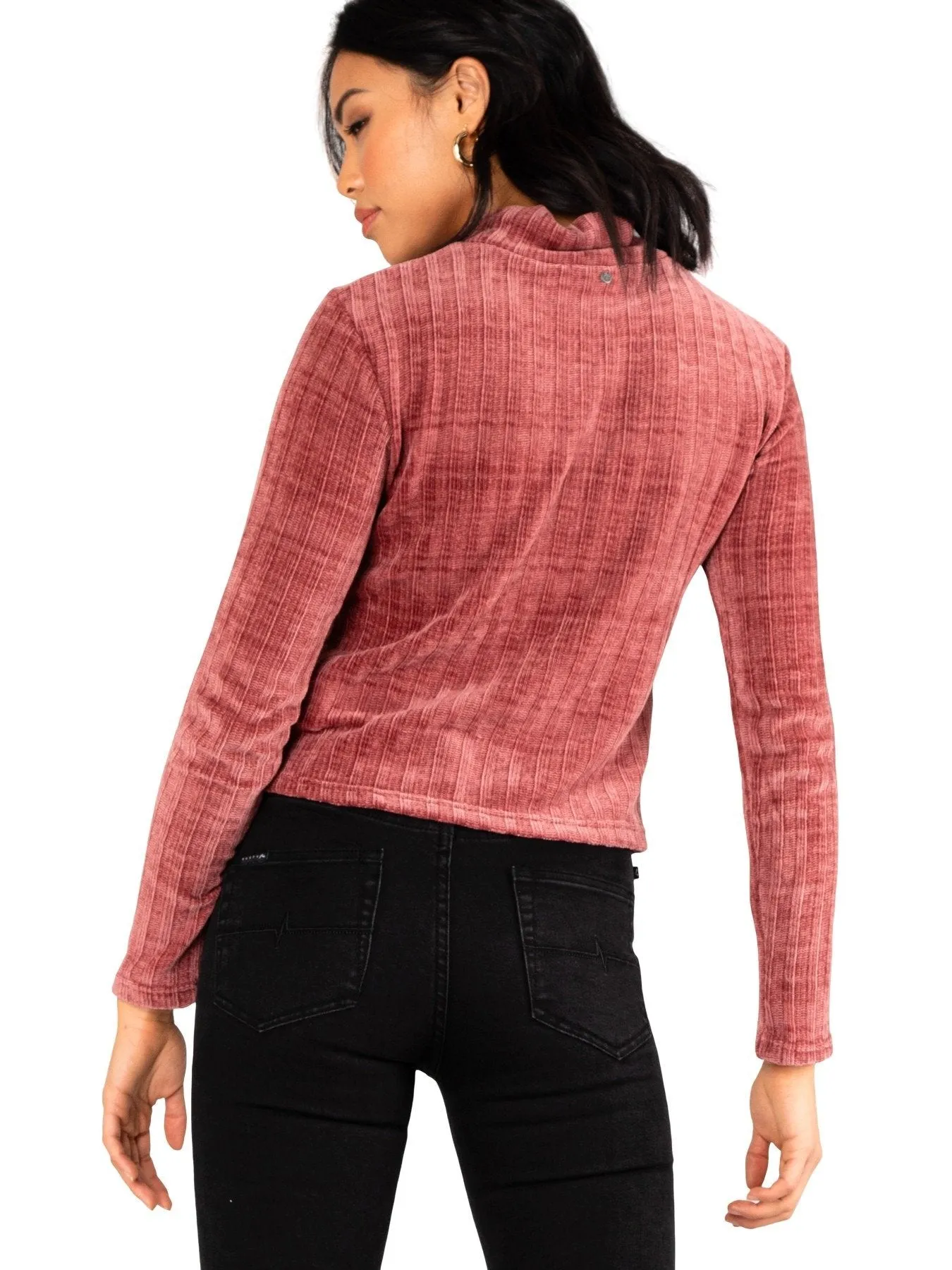 Renewal High Neck Top - Ruby Wine