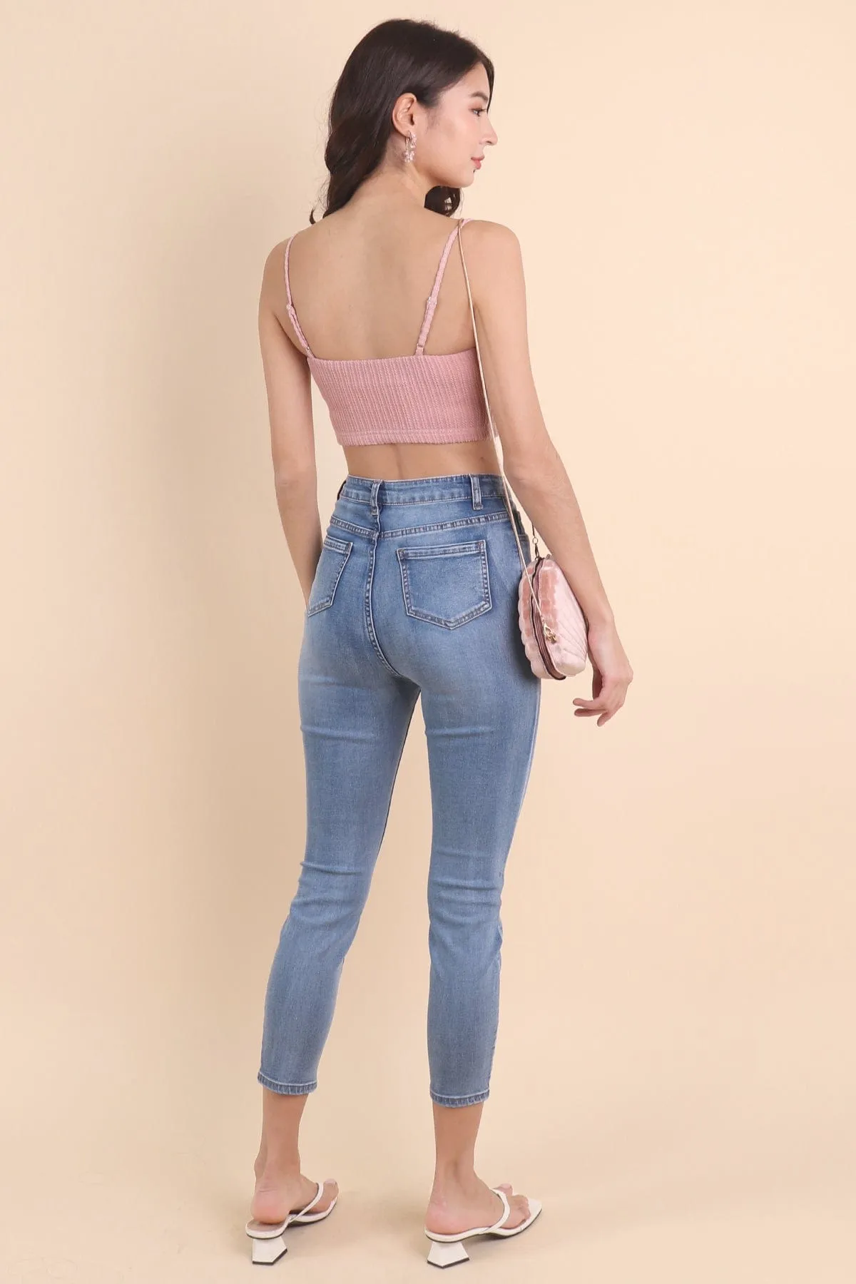 RESTOCKED** DAPHNE DENIM SKINNY JEANS IN MID WASH