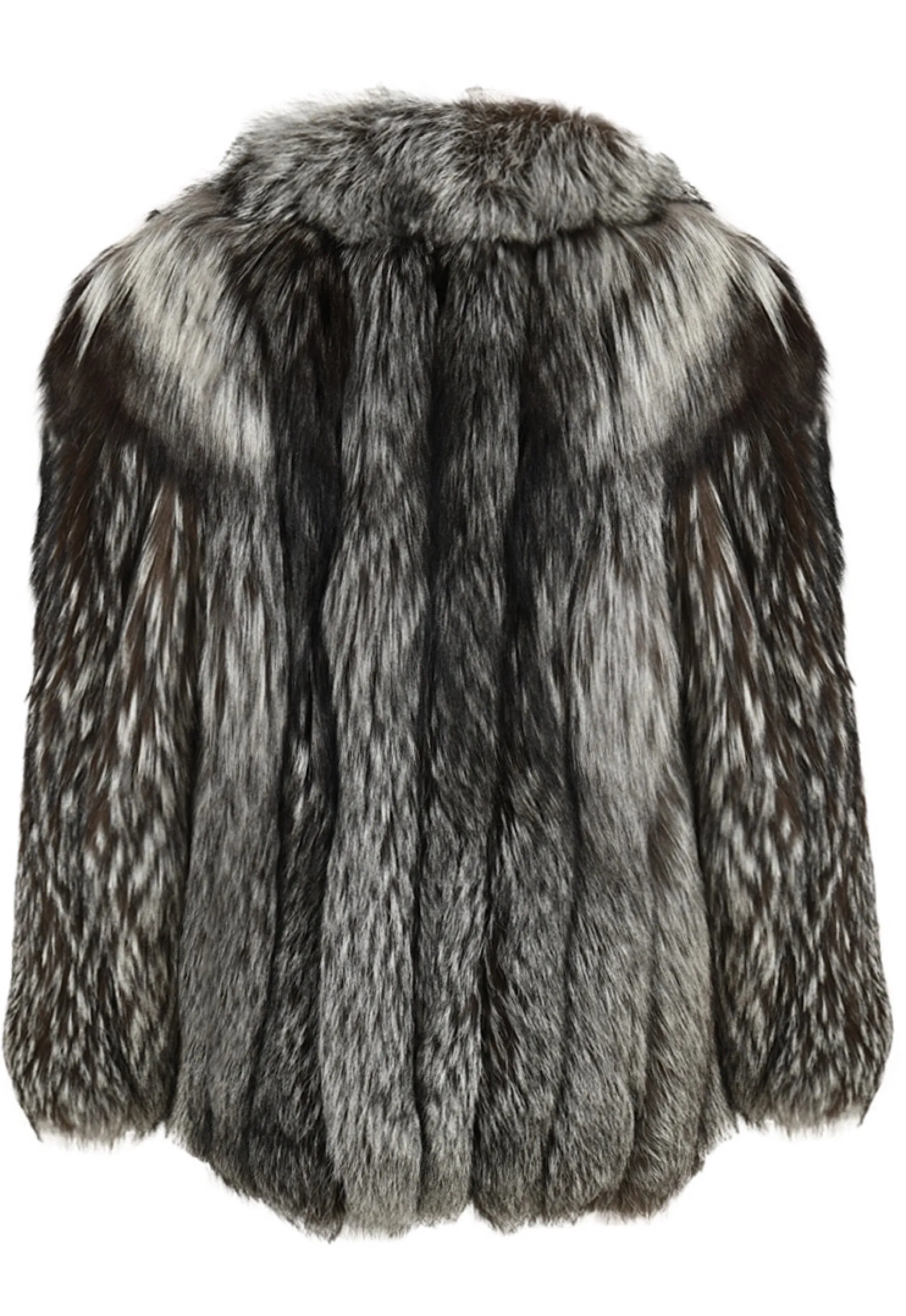 SABRINA Silver Fox Fur Coat