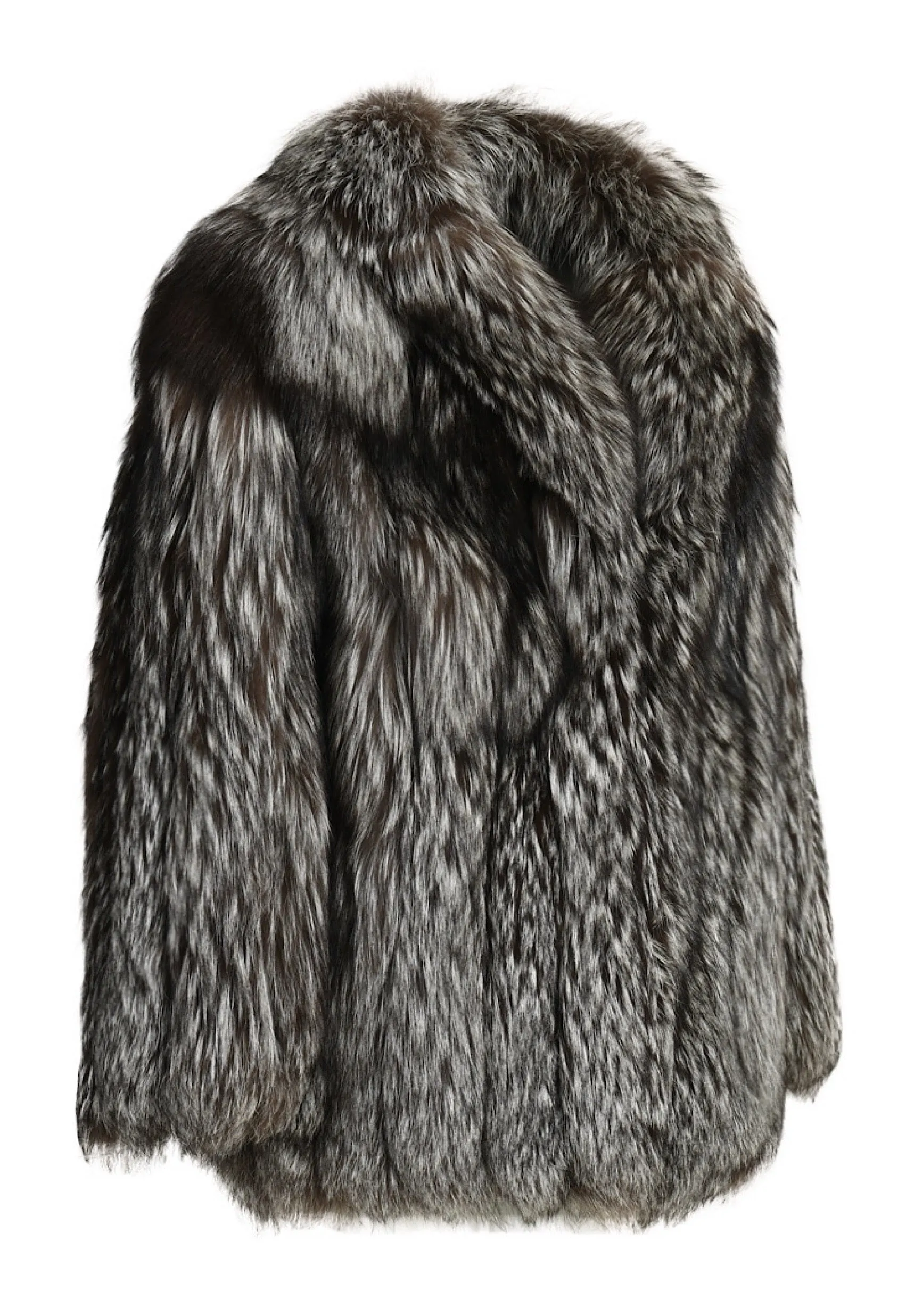 SABRINA Silver Fox Fur Coat