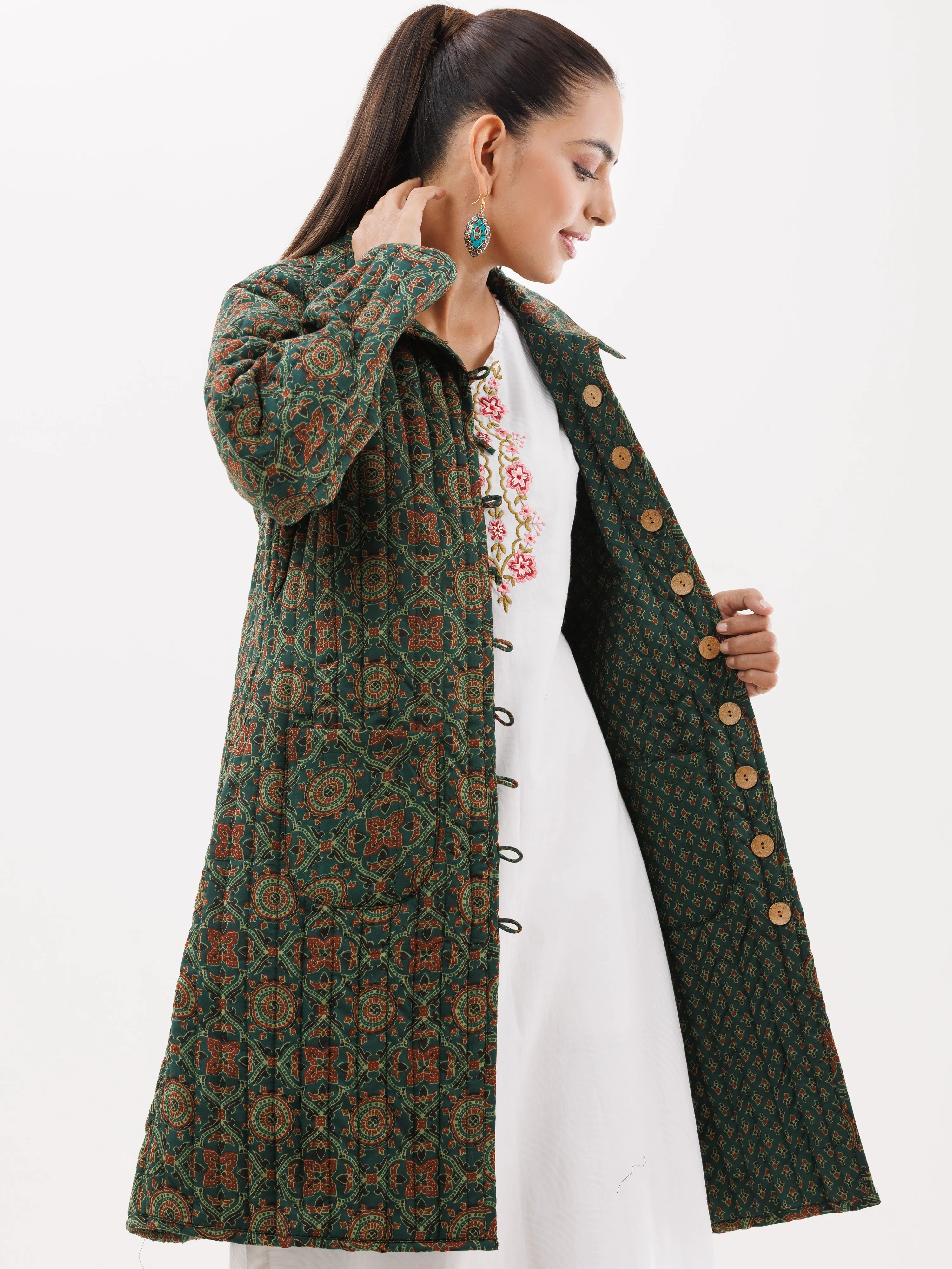 Shishir Noori Ajrakh Quilted Reversible Jacket