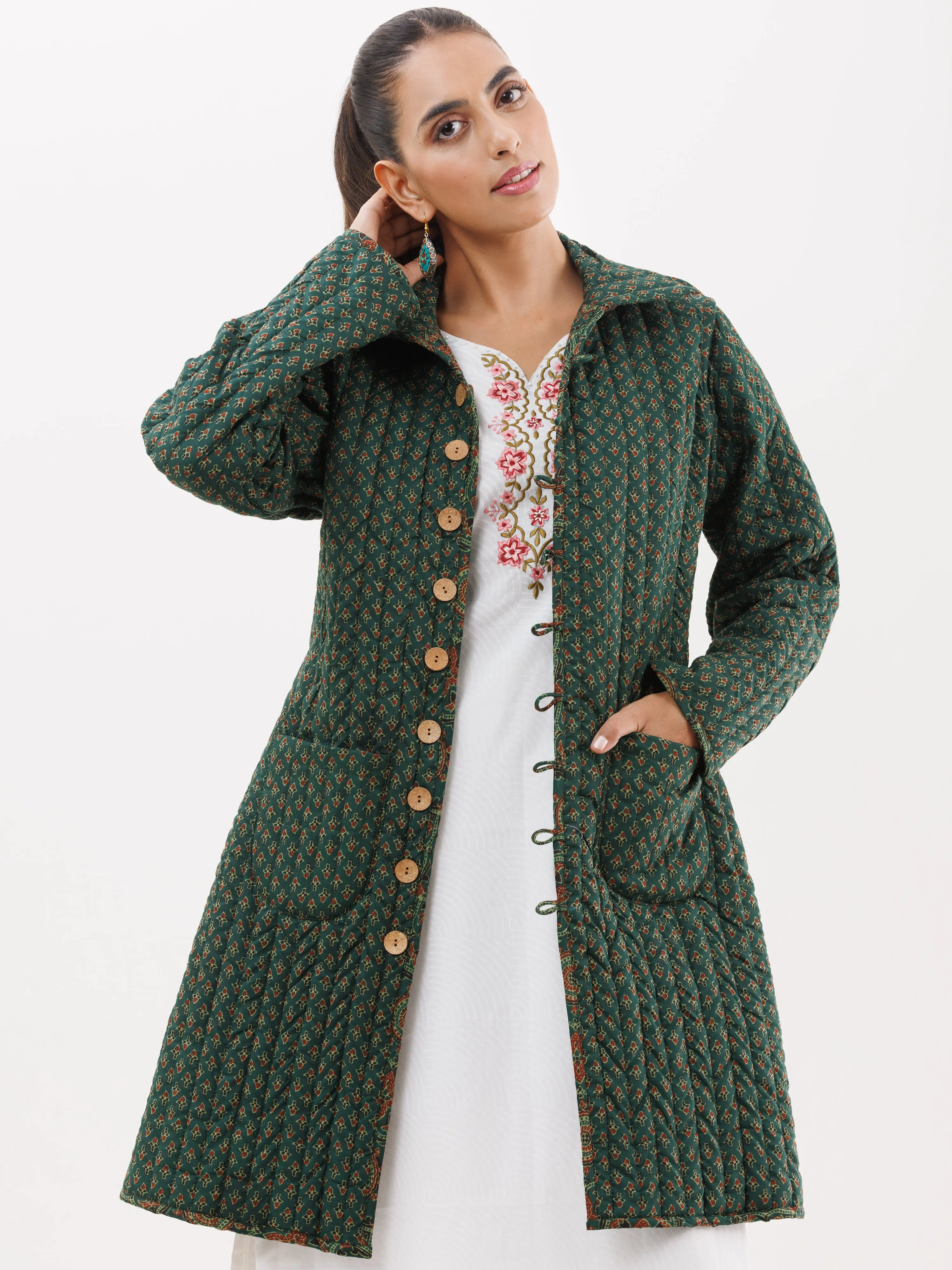 Shishir Noori Ajrakh Quilted Reversible Jacket