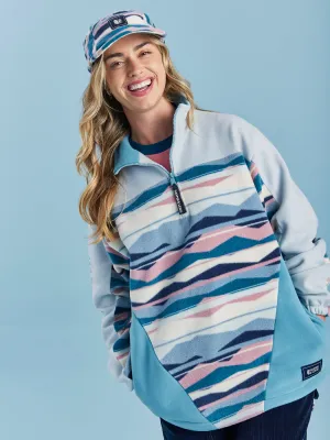 Skyler Retro Pattern 1/4 Zip Fleece