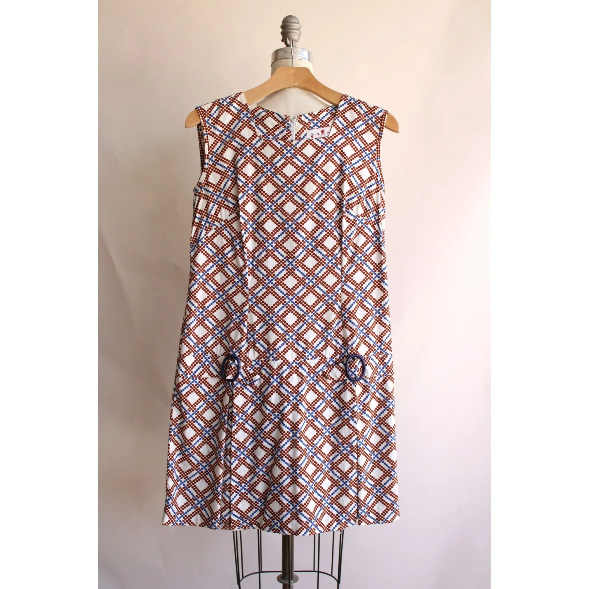 Vintage 1960s Mod Polka Dot Romper or Playsuit