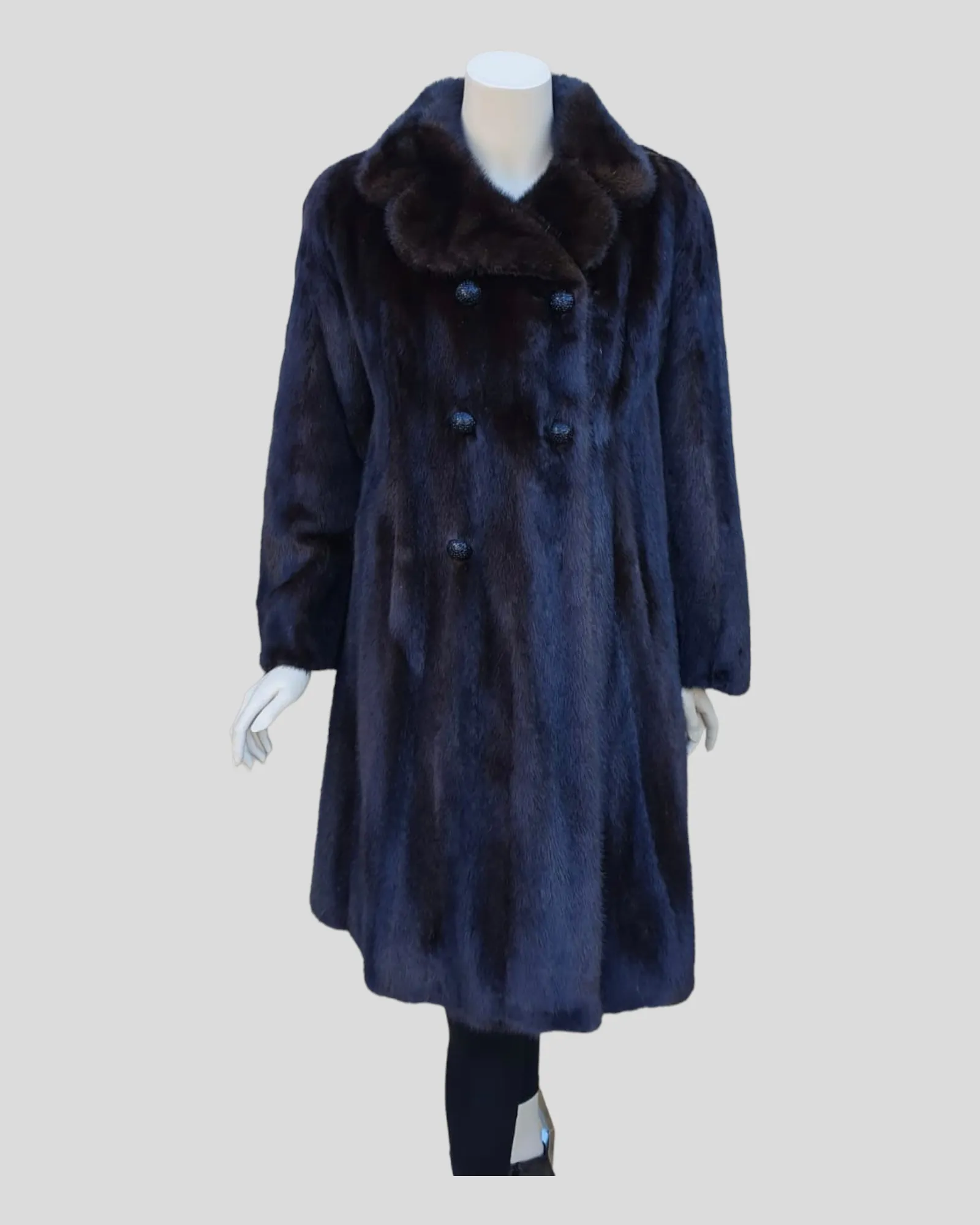 Vintage Ranch Mink Fur Coat -S