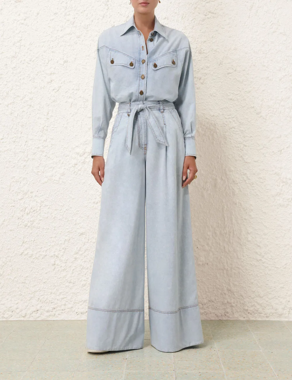 Wide Leg Denim Pant