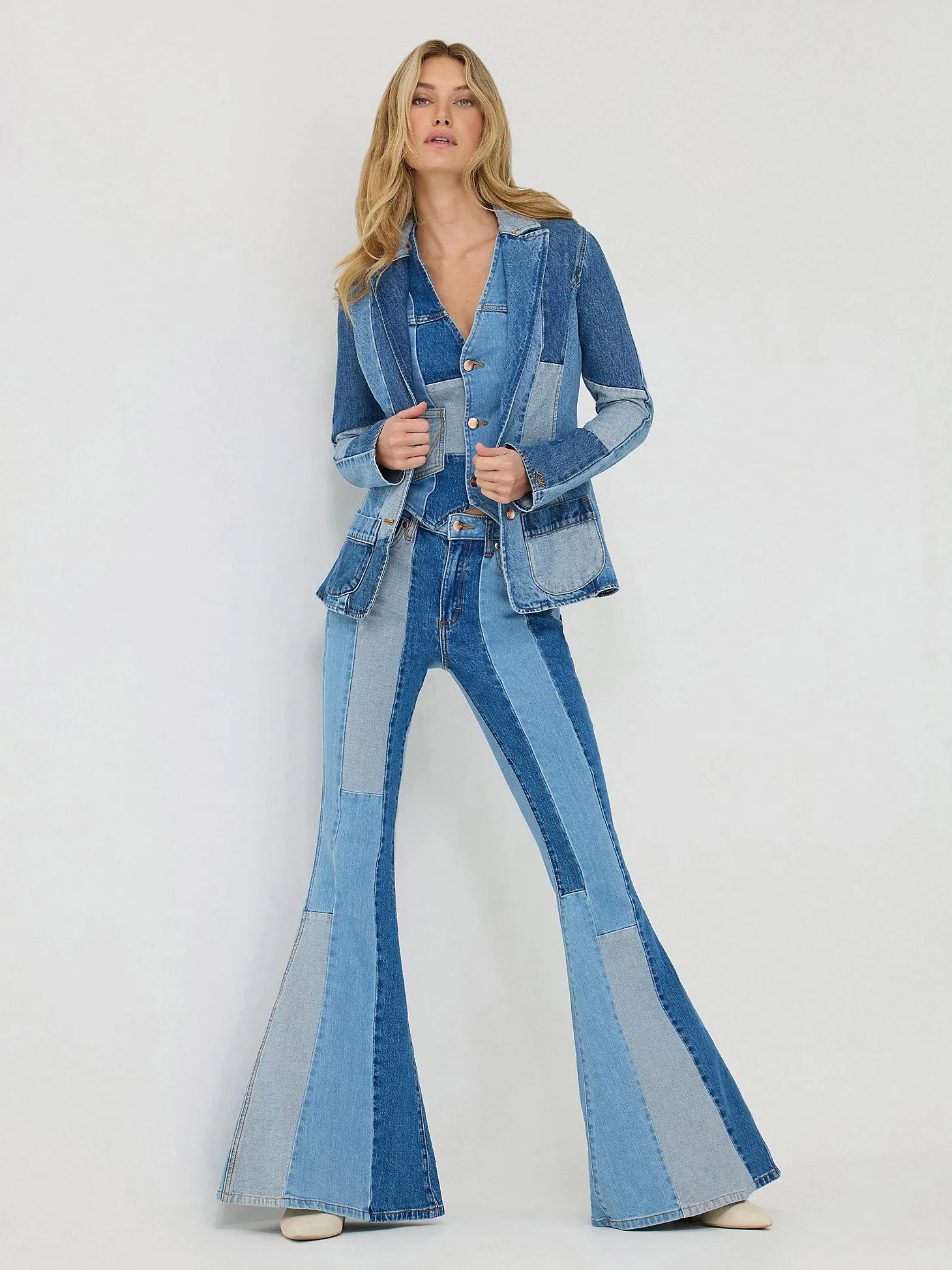 Wrangler X Lainey Wilson Patchwork Blues Blazer