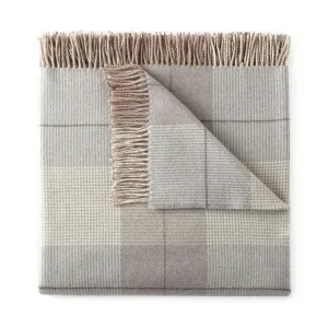 York Pewter Plaid Throw by Peacock Alley