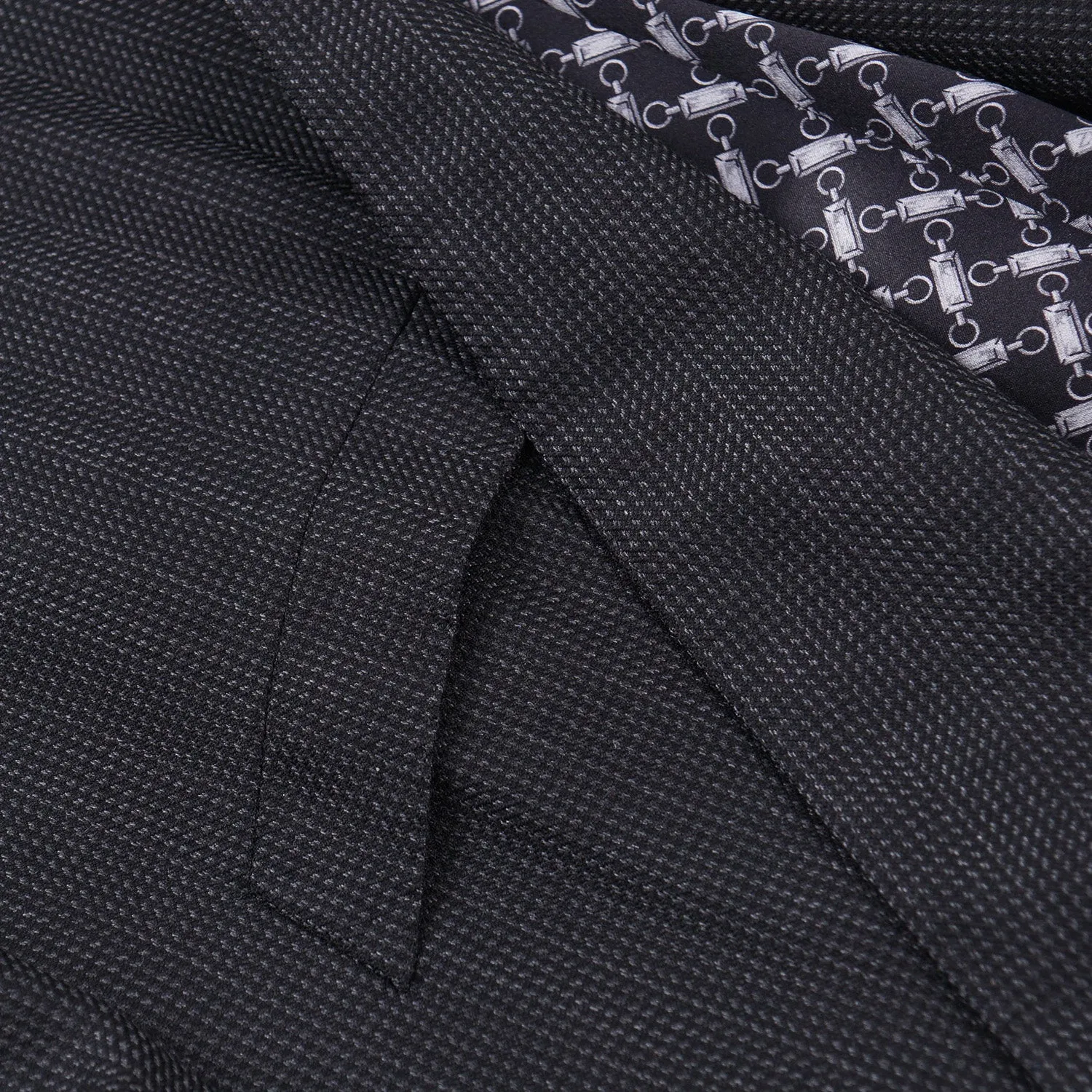 Zilli Herringbone Wool and Silk Suit