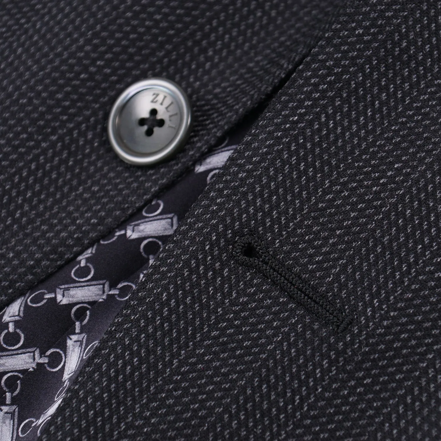 Zilli Herringbone Wool and Silk Suit