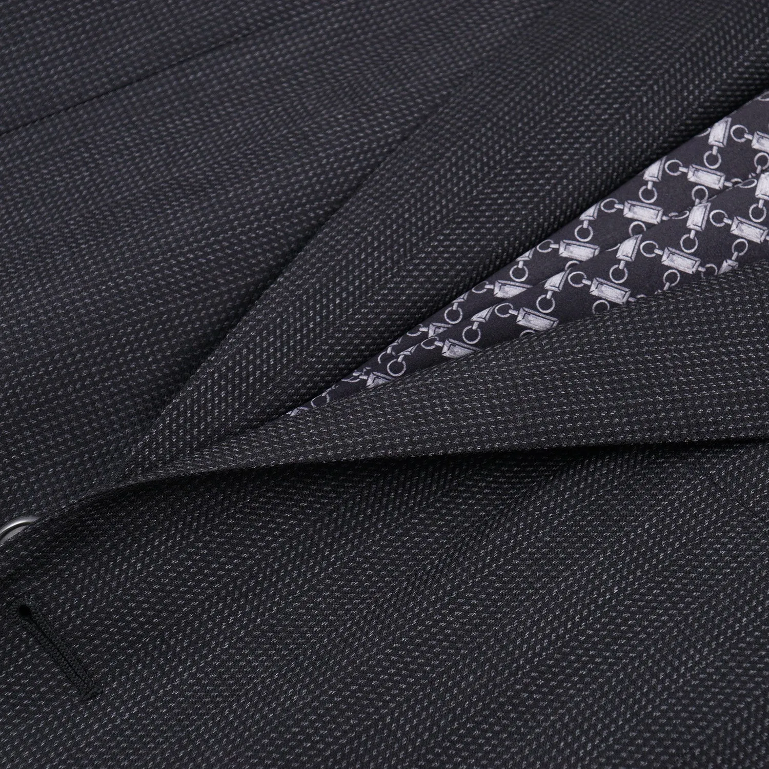 Zilli Herringbone Wool and Silk Suit